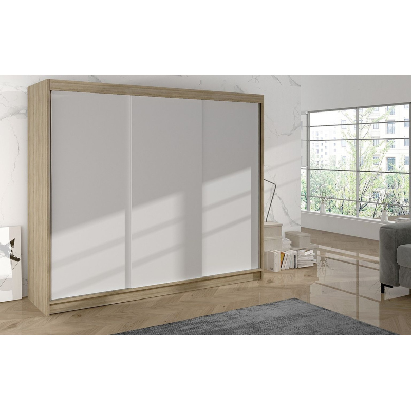 Kleiderschrank DANIELLA 2 – Breite 200 cm, Eiche sonoma / weiß