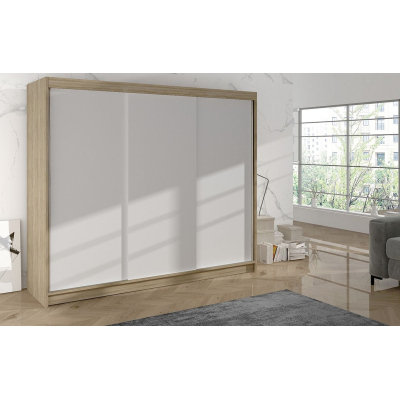 Kleiderschrank DANIELLA 2 – Breite 200 cm, Eiche sonoma / weiß