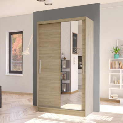 Moderner Kleiderschrank BRUNO 6 – Breite 100 cm, Sonoma-Eiche