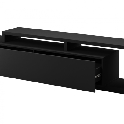 Designer-Fernsehtisch KIBOU – Schwarz matt