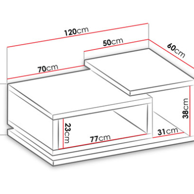 Atypischer KIBOU Couchtisch – Schwarz matt