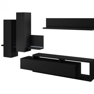 Originale KIBOU Wohnzimmerwand – mattschwarz
