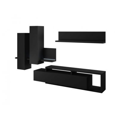 Originale KIBOU Wohnzimmerwand – mattschwarz