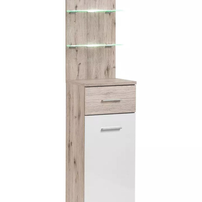 Flurwand TELA 4 – Wellington Eiche / Weiß