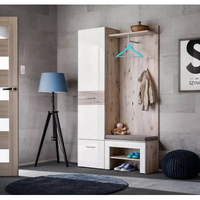 Flurwand TELA 5 – Wellington Eiche / Weiß