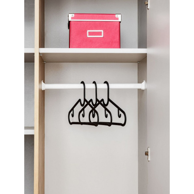 Zweitüriger Kleiderschrank RENI – Breite 84 cm, perlgrau / Artisan-Eiche