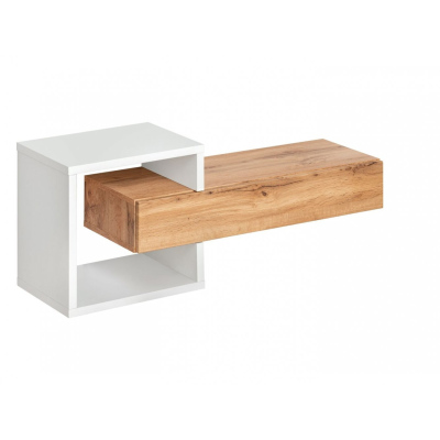 Quadratisches Regal mit Schublade IRA - Wotan Eiche