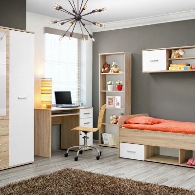 Studentenzimmer EMAN 4 – Sonoma-Eiche / Weiß