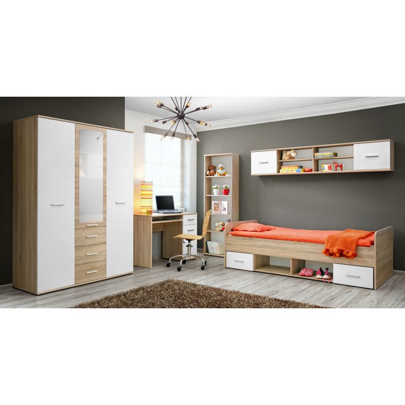 Studentenzimmer EMAN 4 – Sonoma-Eiche / Weiß