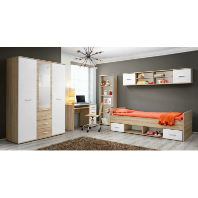 Studentenzimmer EMAN 4 – Sonoma-Eiche / Weiß