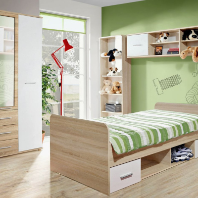Studentenzimmer EMAN 3 – Sonoma-Eiche / Weiß