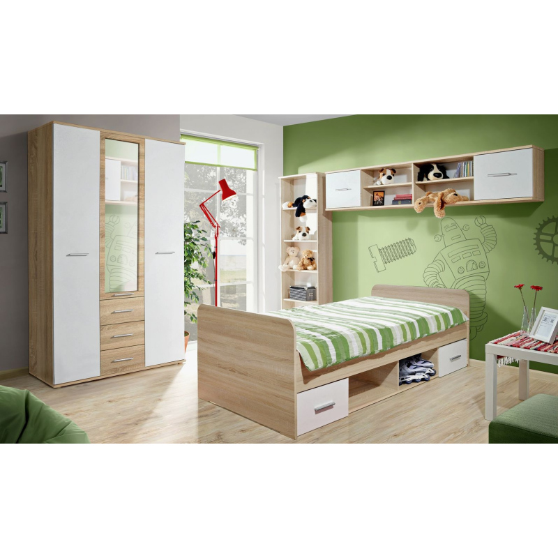 Studentenzimmer EMAN 3 – Sonoma-Eiche / Weiß