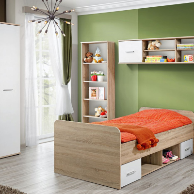 Studentenzimmer EMAN 2 – Sonoma-Eiche / Weiß