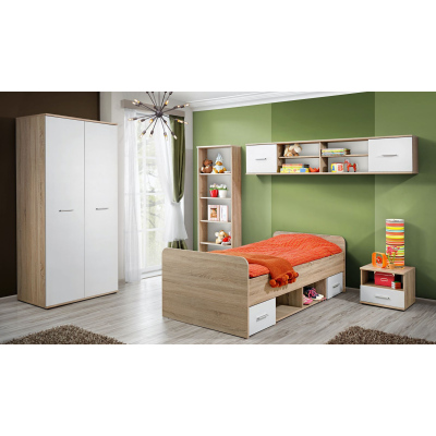 Studentenzimmer EMAN 2 – Sonoma-Eiche / Weiß