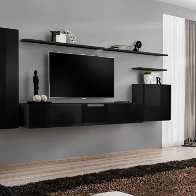 Wohnzimmerwand RIONATA 1 - schwarz