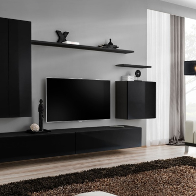Wohnzimmerwand RIONATA 2 - schwarz