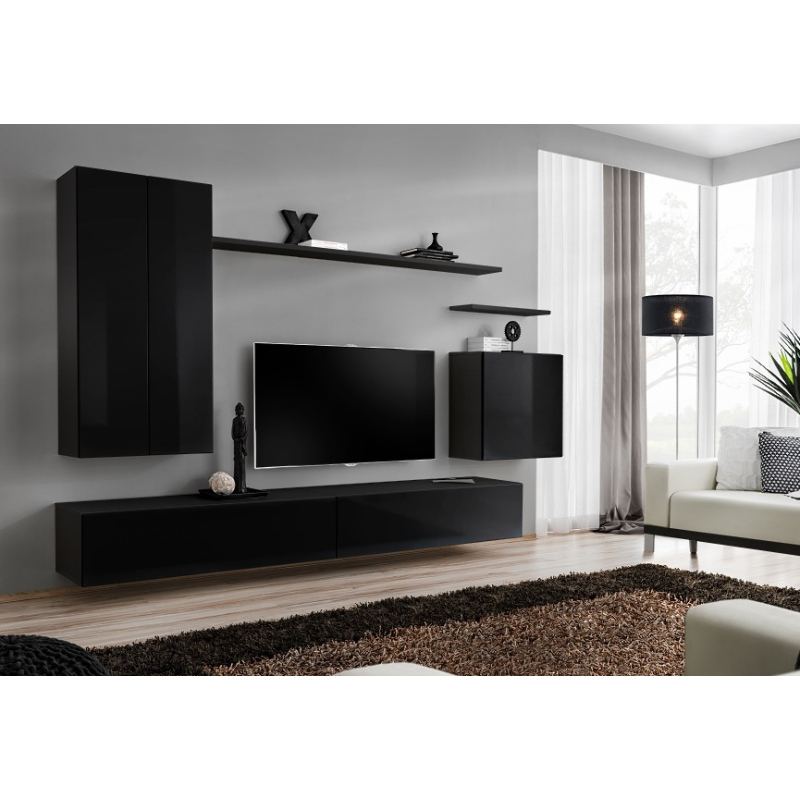 Wohnzimmerwand RIONATA 2 - schwarz