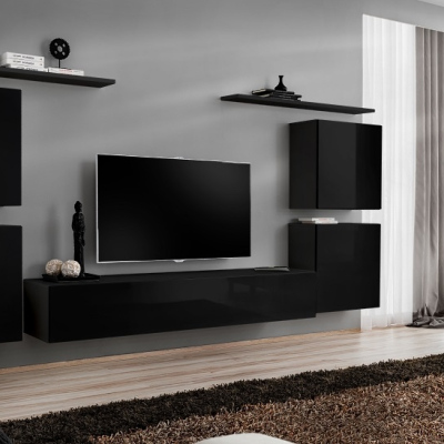 Wohnzimmerwand RIONATA 4 - schwarz