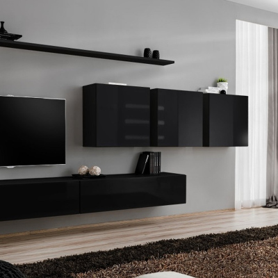Wohnzimmerwand RIONATA 7 - schwarz