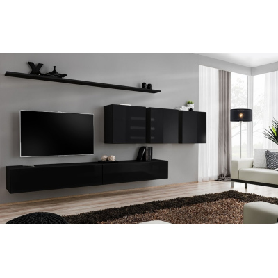 Wohnzimmerwand RIONATA 7 - schwarz