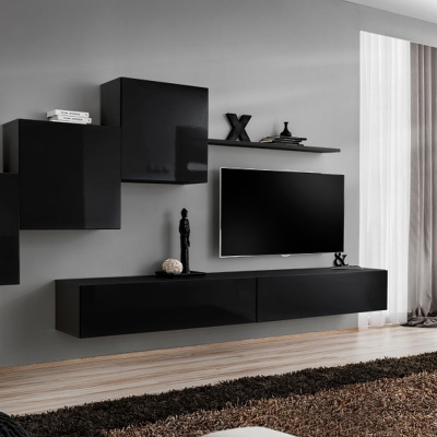 Wohnzimmerwand RIONATA 10 - schwarz