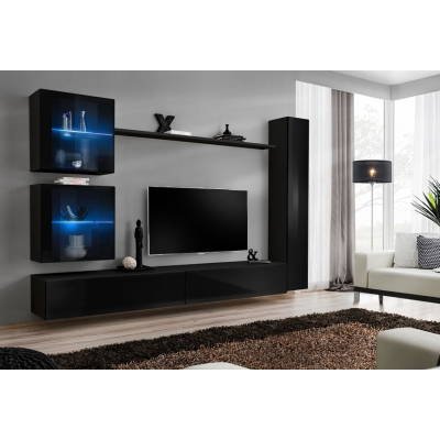 Wohnzimmerwand RIONATA 18 - schwarz