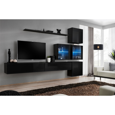 Wohnzimmerwand RIONATA 19 - schwarz