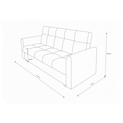 Sofa mit Stauraum LARSEN – schwarz