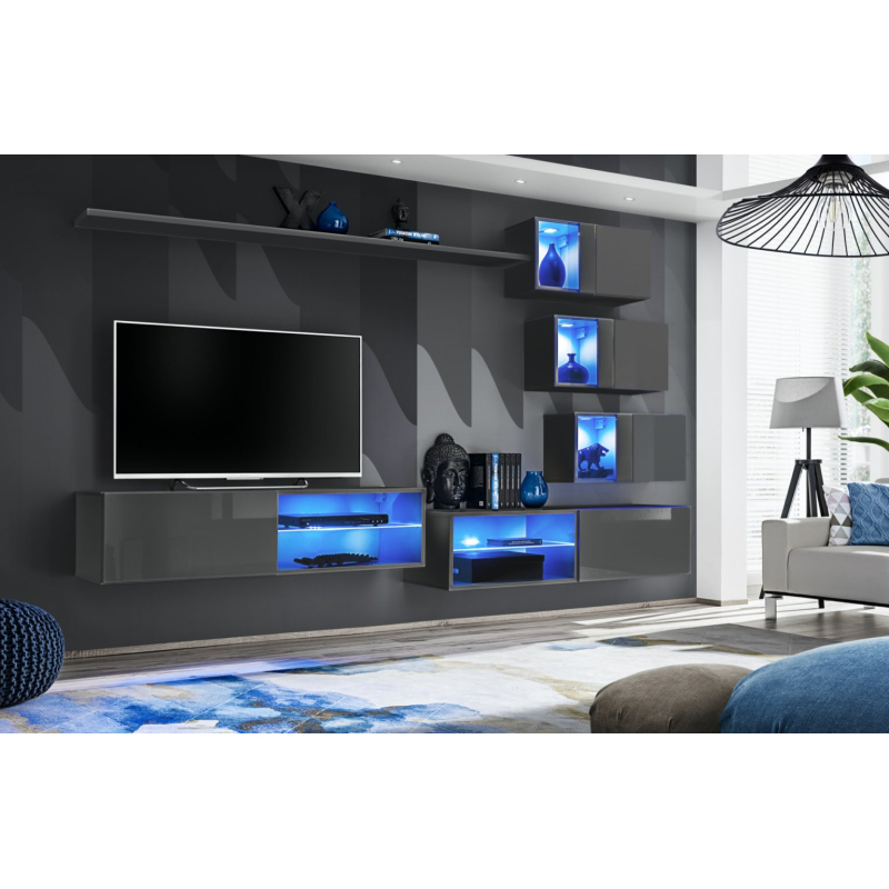 Wohnzimmerwand RIONATA 24 - Graphit
