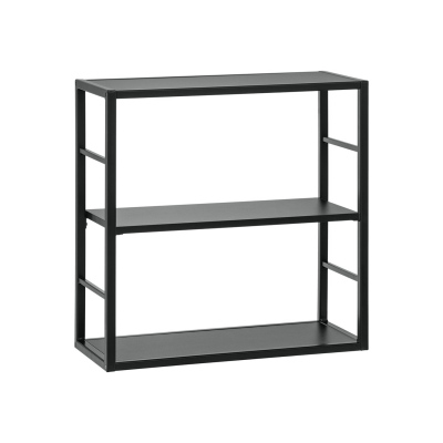 Wohnzimmerwand mit Metallelementen RIONATA 5 - weiß/schwarz