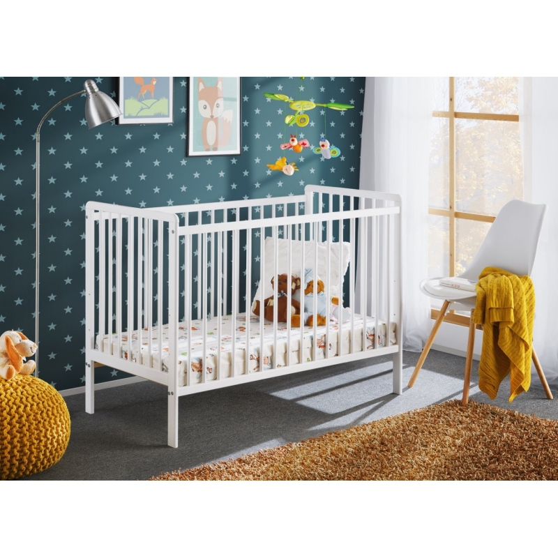 Kinderbett mit Matratze ERA - 60x120, weiß