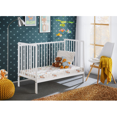 Kinderbett mit Matratze ERA - 60x120, weiß