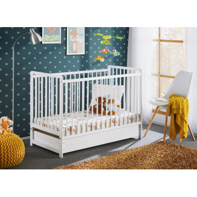 Kinderbett mit Stauraum ERA - 60x120, weiß