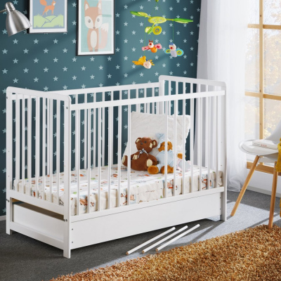Kinderbett mit Stauraum ERA - 60x120, weiß