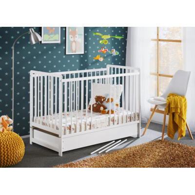 Kinderbett mit Stauraum ERA - 60x120, weiß