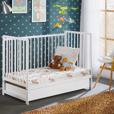 Kinderbett mit Stauraum ERA - 60x120, weiß