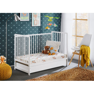 Kinderbett mit Stauraum ERA - 60x120, weiß