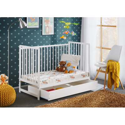 Kinderbett mit Stauraum ERA - 60x120, weiß