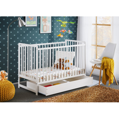Kinderbett mit Stauraum und Matratze ERA - 60x120, weiß