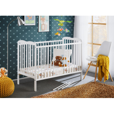 Babybett mit Matratze FINA - 60x120, weiß