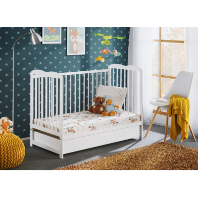 Babybett mit Stauraum FINA - 60x120, weiß