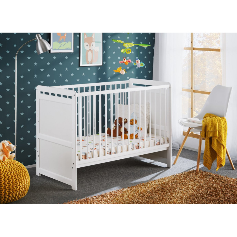 Kinderbett mit Matratze NAE - 60x120, weiß