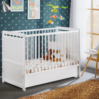 Kinderbett mit Stauraum NAE - 60x120, weiß