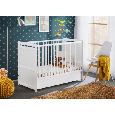 Kinderbett mit Stauraum NAE - 60x120, weiß