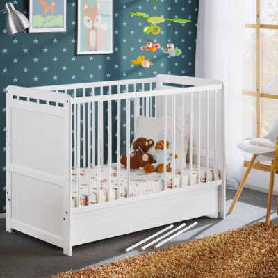 Kinderbett mit Stauraum NAE - 60x120, weiß