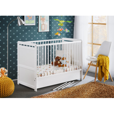 Kinderbett mit Stauraum NAE - 60x120, weiß