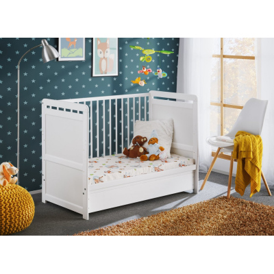 Kinderbett mit Stauraum NAE - 60x120, weiß