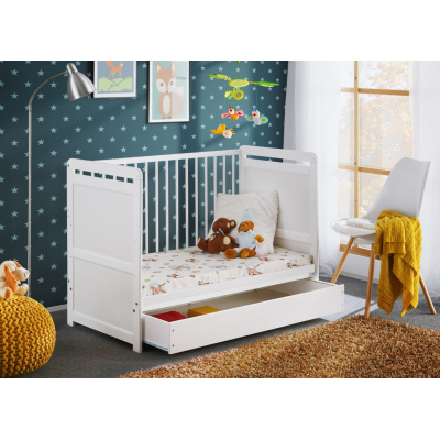 Kinderbett mit Stauraum NAE - 60x120, weiß
