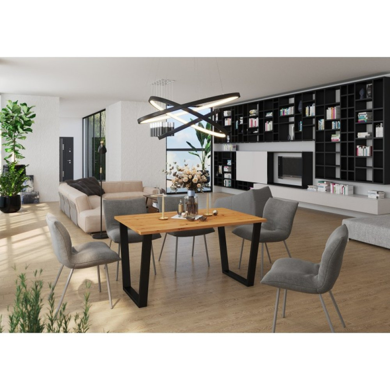 Esstisch CISAR 1 - Artisan Eiche / Schwarz matt Esstisch CISAR 1 - Artisan Eiche / Schwarz matt