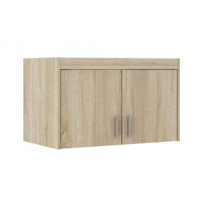 Zweitüriger Schrankaufsatz ADELINA – Breite 90 cm, Sonoma-Eiche